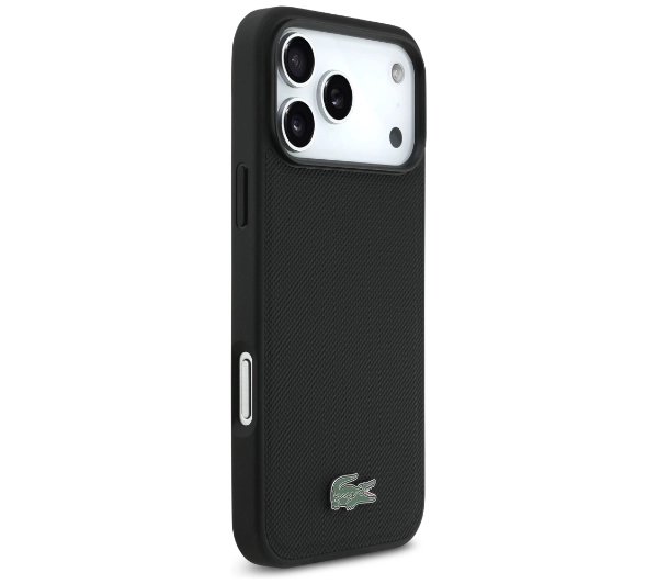 Lacoste Petit Pique Lacquer Logo MagSafe do iPhone 17 Pro Max czarny