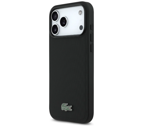 Lacoste Petit Pique Lacquer Logo MagSafe do iPhone 17 Pro Max czarny