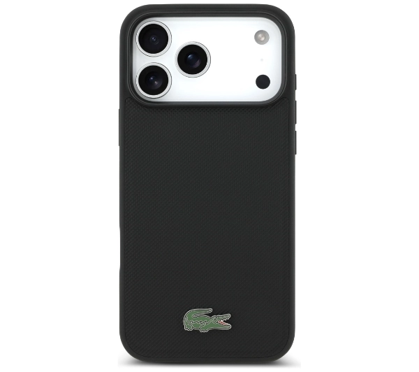 Lacoste Petit Pique Lacquer Logo MagSafe do iPhone 17 Pro Max czarny