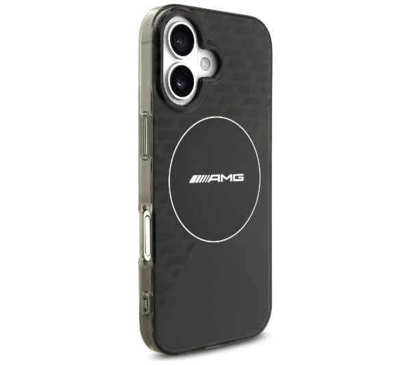 AMG Double Layer Transparent Smocked MagSafe do iPhone 17 czarny