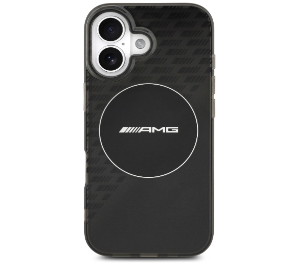 AMG Double Layer Transparent Smocked MagSafe do iPhone 17 czarny