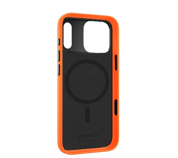 Yaxo Leather Gear Slim Case MagSafe do iPhone 17 Pro Pomarańczowy