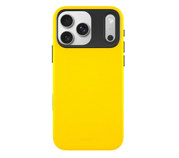 Yaxo Leather Gear Slim Case MagSafe do iPhone 17 Pro Max Żółty