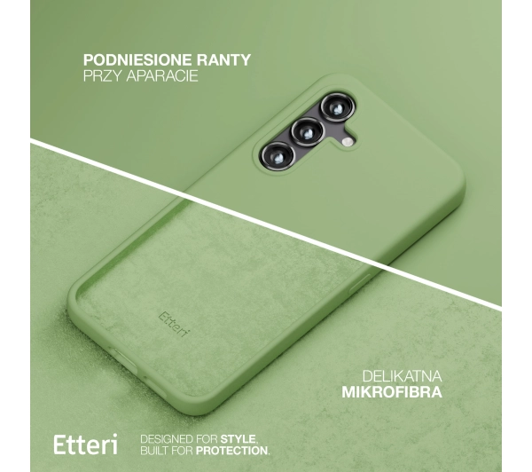 Etui ETTERI Silicone Case do Samsung Galaxy S22 Jasnozielony