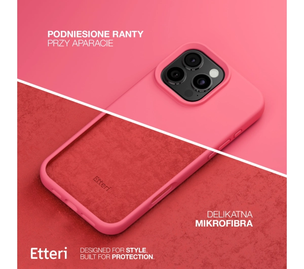Etteri Silicone Case do iPhone 16 Pro 6,3" Malinowy