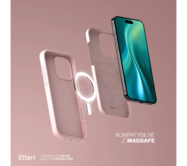 Etteri Silicone Case do iPhone 16 Pro Max Różowy