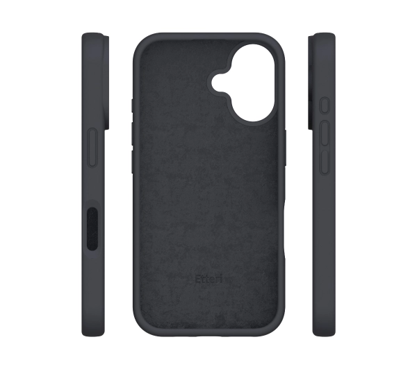 Etteri Silicone Case do iPhone 16 Plus Czarny