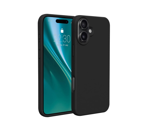 Etui ETTERI Silicone do Apple iPhone 16 Plus Czarny