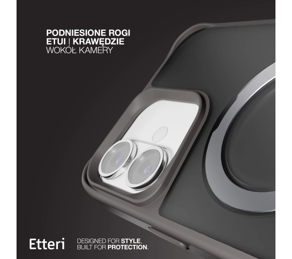 Etteri Matt Mag Ring do iPhone 16 Plus Szary