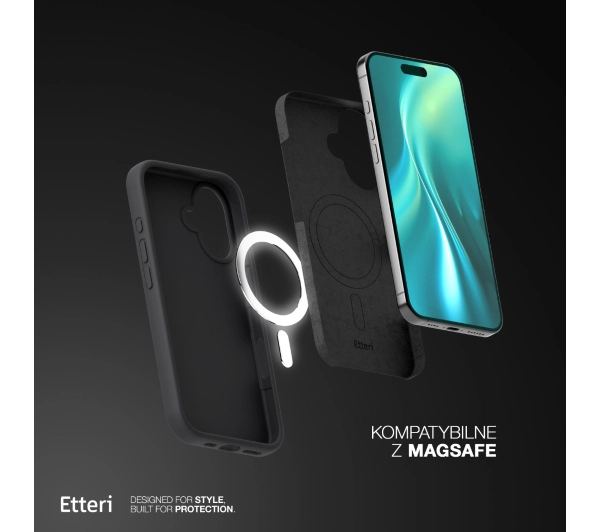 Etteri Silicone Case do iPhone 17 Czarny