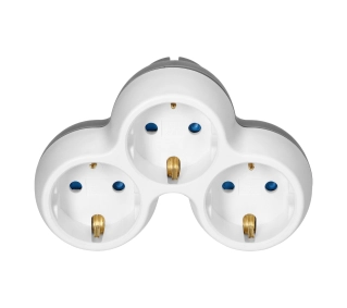 Orno OR-AE-13239(GS)  (Schuko) 3 gniazda Biało-szary