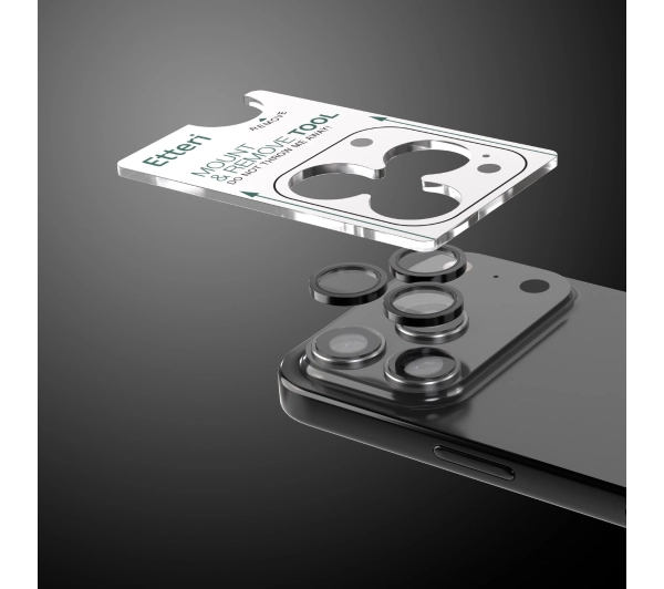 Etteri Camera Lens Protector do iPhone 17 Pro /17 Pro Max Czarny