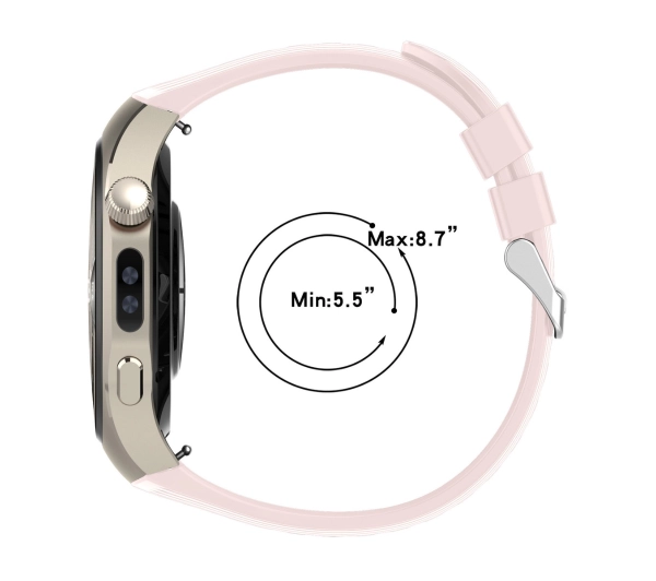 Bizon Strap Watch Silicone S do Huawei Watch 5 46 mm różowy