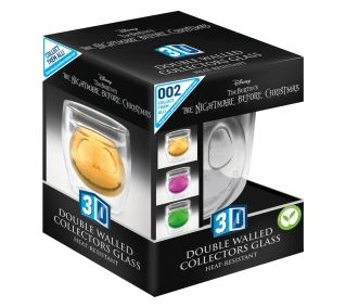 Pyramid 3D Double Walled Collectors Glass Miasteczko Halloween (Jack Head)