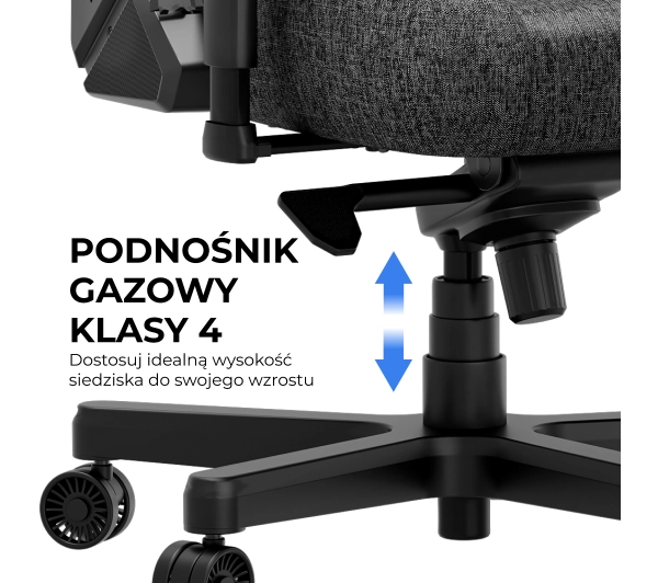 Anda Seat Kaiser 3E XL Gamingowy do 150kg Tkanina Czarny - Kup na Raty - RRSO 0%