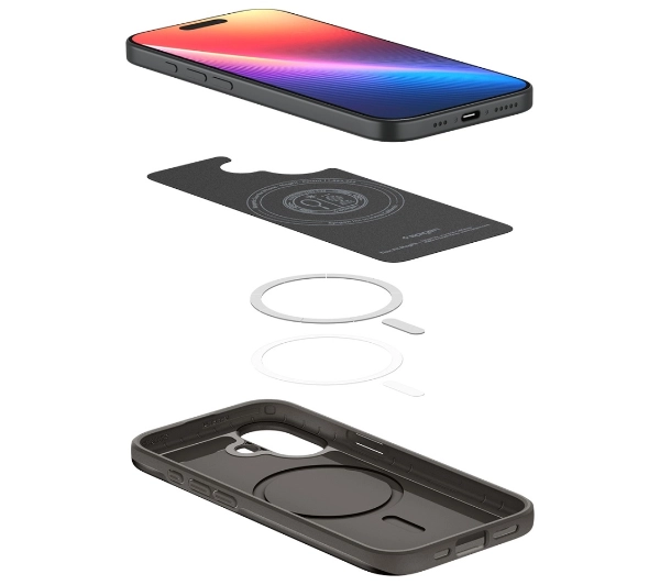 Spigen Thin Fit MAG MagSafe do iPhone 17 gunmetal