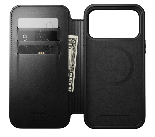 Nomad Modern Leather Folio do iPhone 17 Pro Max Czarny