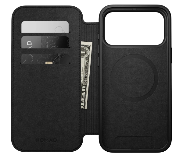 Nomad Modern Leather Folio do iPhone 17 Pro Max Czarny