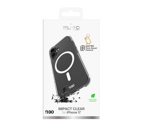 Puro Clear D3O do iPhone 17 Przezroczysty