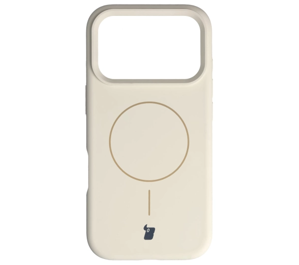Bizon Silikonowe Soft  z MagSafe do Apple iPhone 17 Pro Ecru