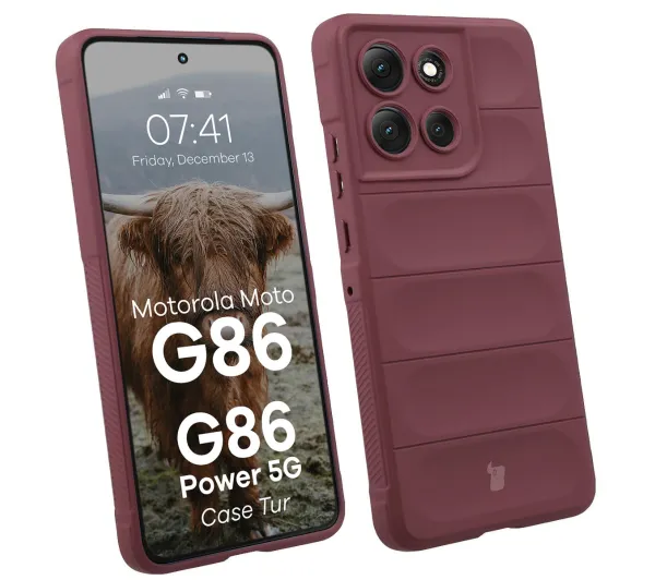 Bizon Pancerne Tur do Motorola Moto G86 5G/G86 Power 5G Fioletowy