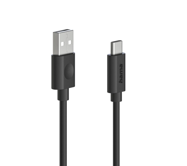 Hama USB-A do USB-C 60W 1,2m Czarny