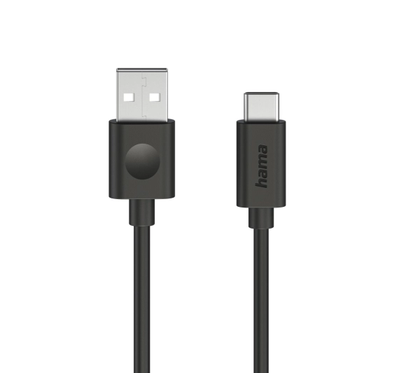 Hama USB-A do USB-C 60W 1,2m Czarny  