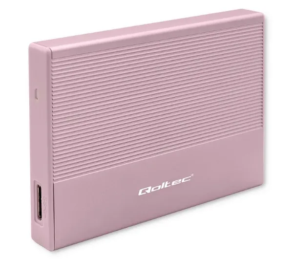 Qoltec 52279 SSD HDD 2.5" SATA USB 3.0 Różowy