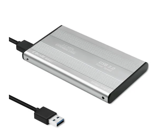 Qoltec 51871 HDD SSD 2.5" SATA3 USB 3.0 Srebrny