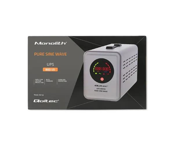 Qoltec 50720 800VA/560W Przetwornica 12/230V z AVR - Kup na Raty - RRSO 0%