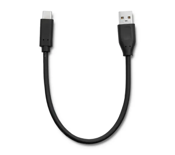 Kabel USB Qoltec USB-A - USB-C 0.25 m Czarny (50496)