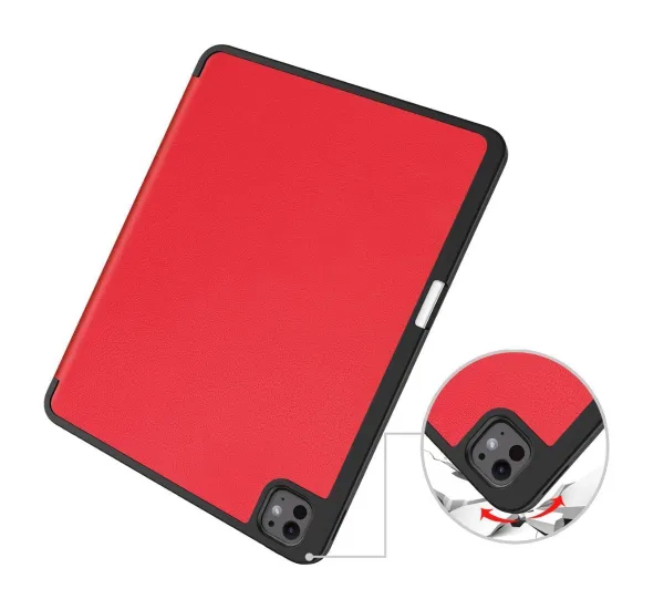 Bizon Case Tab Lizard z klapką do iPad Pro 13" 2025 / 2024 Czerwony