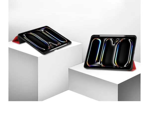 Bizon Case Tab Lizard z klapką do iPad Pro 13" 2025 / 2024 Czerwony