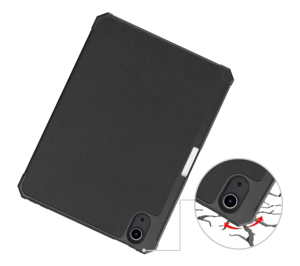 Bizon Case Tab Lizard z klapką do do iPad Mini 7 2024 / 6 2021 Czarny