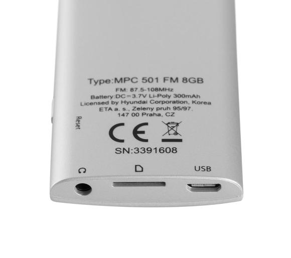 Hyundai MPC 501 GB8 FM S 8GB (srebrny) Dobra cena