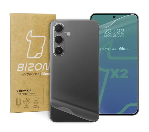 Bizon na tył i przód Glass Hydrogel Pack do Samsung Galaxy S24