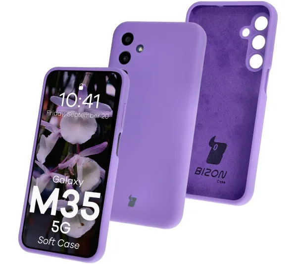 Bizon Soft Case do Samsung Galaxy M35 5G Fioletowy