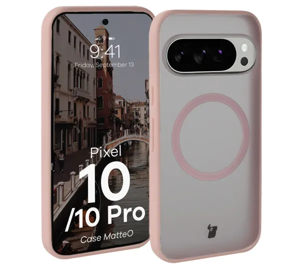 Bizon MatteO do Vivo X300 Pro Półprzezroczyste z różową ramką
