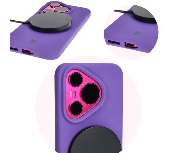 Bizon Bizon Soft Case do Huawei Pura 70 Fioletowy