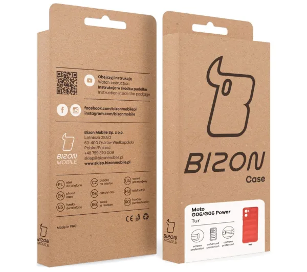 Bizon Tur do Motorola Moto G06 4G / Motorola Moto G06 Power 4G Czerwony