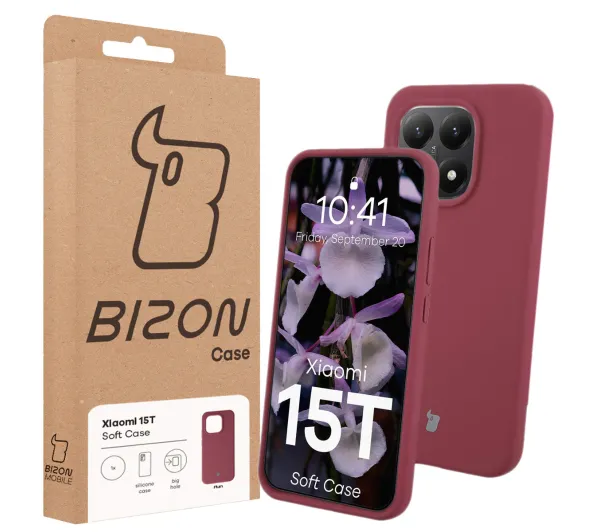 Bizon Soft Case do Xiaomi 15T Ciemnofioletowy