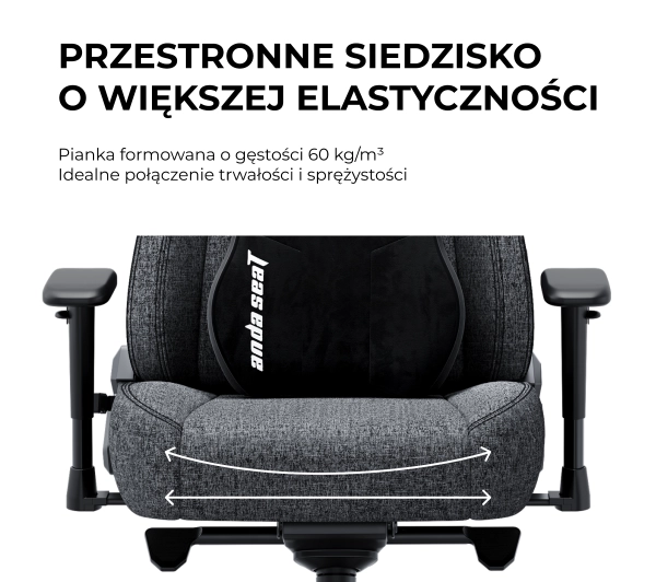 Anda Seat Novis Plus XL Gamingowy do 150kg Skóra ECO Czarny - Kup na Raty - RRSO 0%