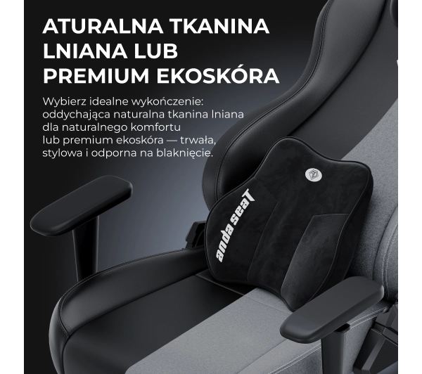 Anda Seat Novis Plus XL Gamingowy do 150kg Skóra ECO Czarny - Kup na Raty - RRSO 0%