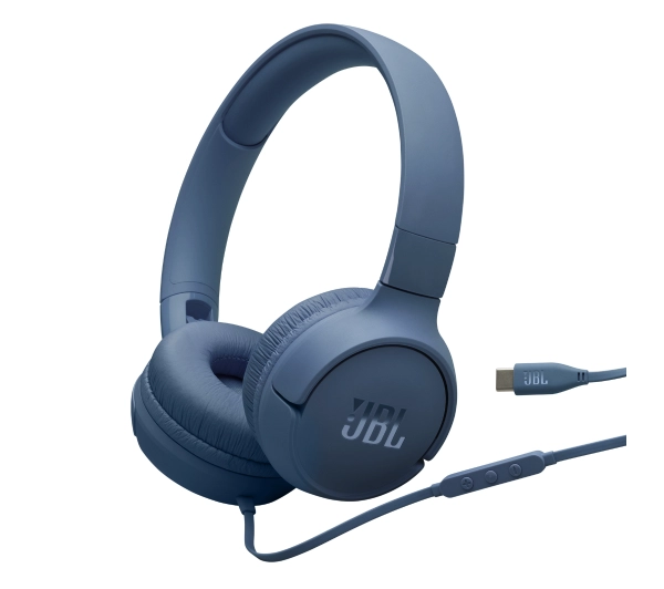 JBL Tune 520C USB-C Nauszne Mikrofon Niebieski