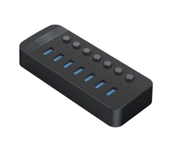 Orico Aktywny CT2U3-7AB-EU-BK-BP 7xUSB-A 5Gbps BC 1.2 24W Czarny