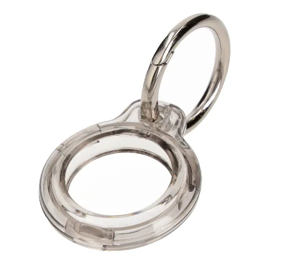 Bizon z kółkiem do kluczy Case Locator Keychain do AirTag Przezroczysto-czarny