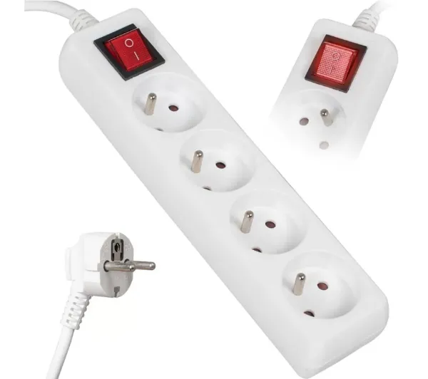 Vayox VA0307-3 4 gniazda 3m Biały