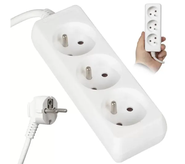 Vayox VA0304-1,5 3 gniazda 1,5m Biały