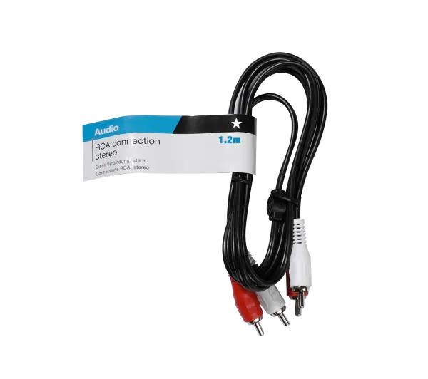 Vivanco VVAX2RCA12MMK RCA 1,2m Czarny