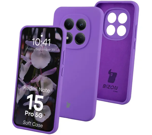 Bizon Soft do Xiaomi Redmi Note 15 Pro 5G Fioletowy